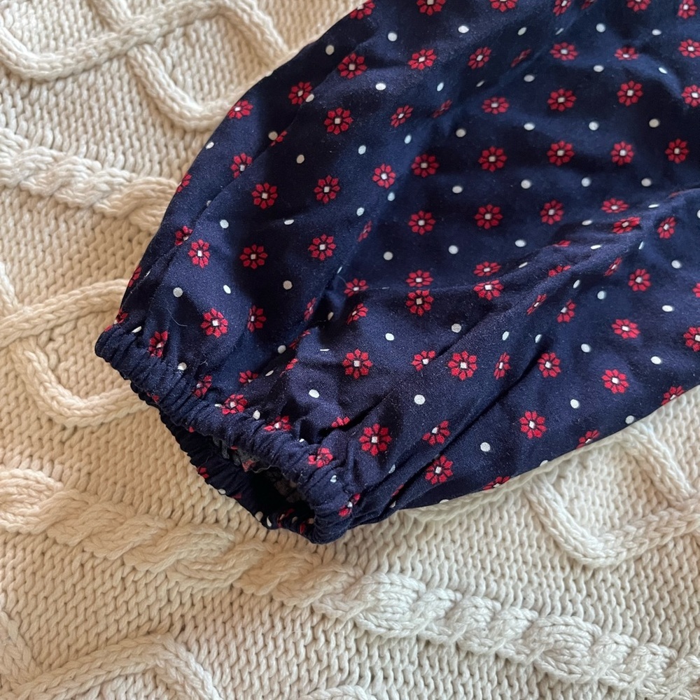Draper James Navy with Red Flower Polka Dots Dress, Rayon Women’s size Small - Picture 11 of 15